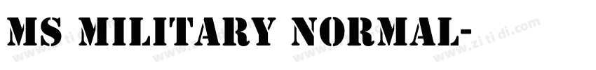 MS Military Normal字体转换